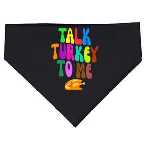 Talk Turkey To Me Funny Thanksgiving USA-Made Doggie Bandana