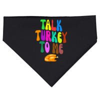 Talk Turkey To Me Funny Thanksgiving USA-Made Doggie Bandana