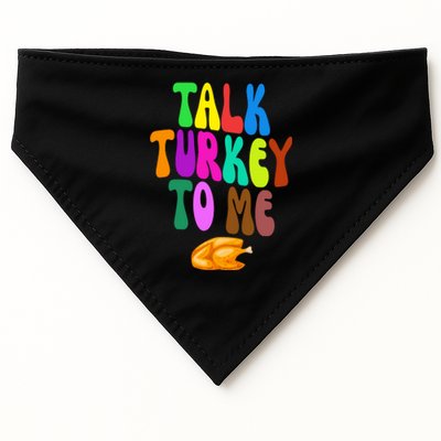 Talk Turkey To Me Funny Thanksgiving USA-Made Doggie Bandana