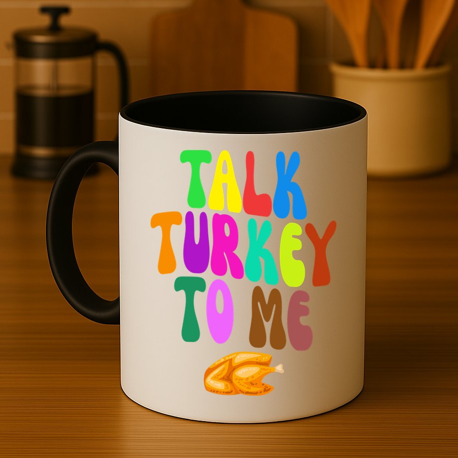 Talk Turkey To Me Funny Thanksgiving Mug