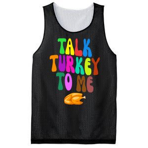 Talk Turkey To Me Funny Thanksgiving Mesh Reversible Basketball Jersey Tank