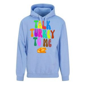 Talk Turkey To Me Funny Thanksgiving Unisex Surf Hoodie