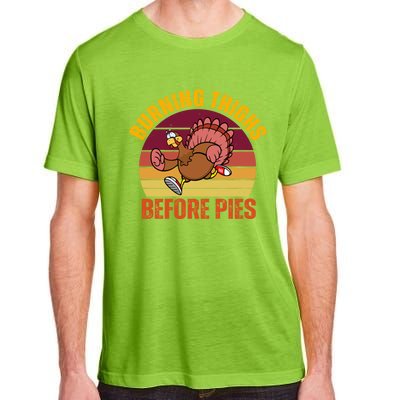 Thanksgiving Turkey Trot 5k Race Burning Thighs Before Pies Gift Adult ChromaSoft Performance T-Shirt