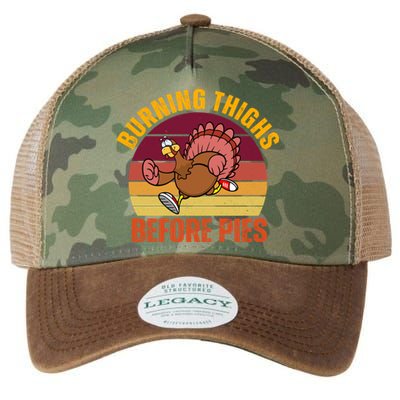 Thanksgiving Turkey Trot 5k Race Burning Thighs Before Pies Gift Legacy Tie Dye Trucker Hat