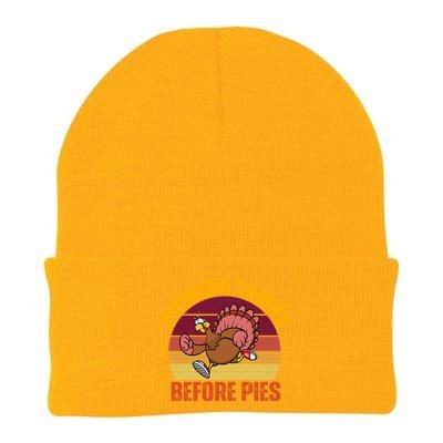 Thanksgiving Turkey Trot 5k Race Burning Thighs Before Pies Gift Knit Cap Winter Beanie