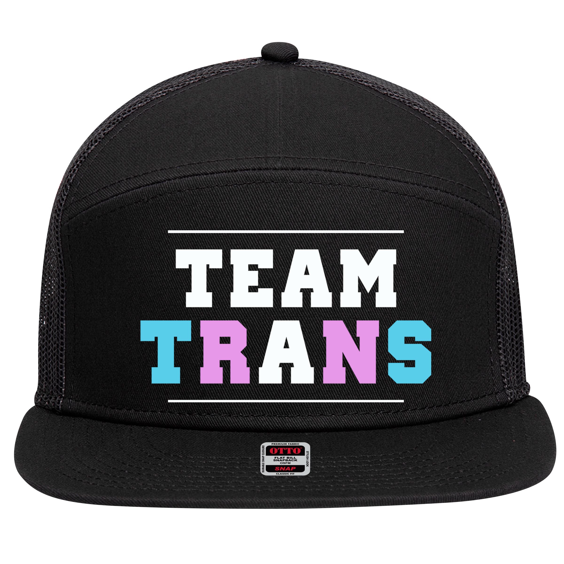 Team Trans 7 Panel Mesh Trucker Snapback Hat