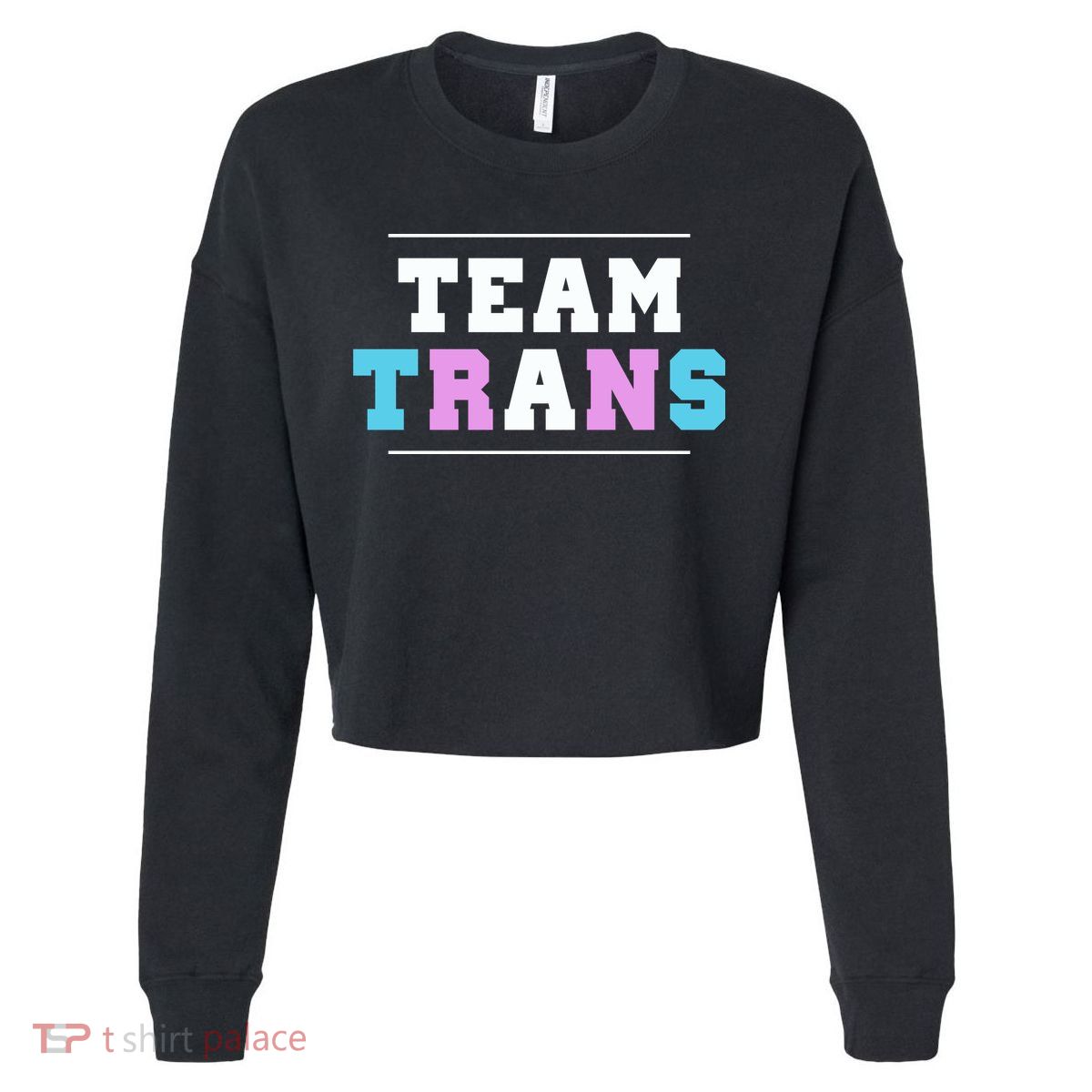 Team Trans Cropped Pullover Crew