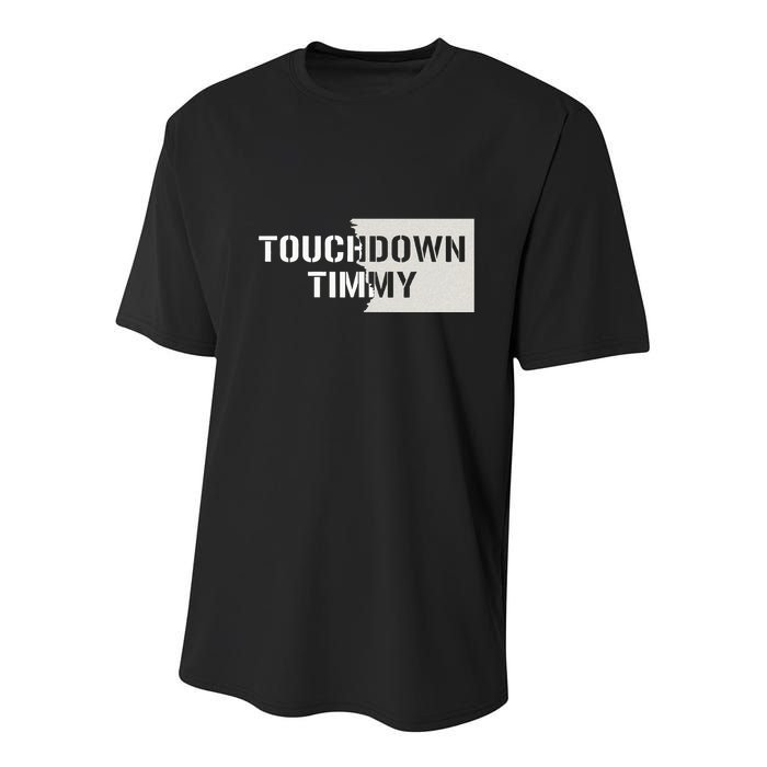 Touchdown Timmy Tim Walz Youth Performance Sprint T-Shirt