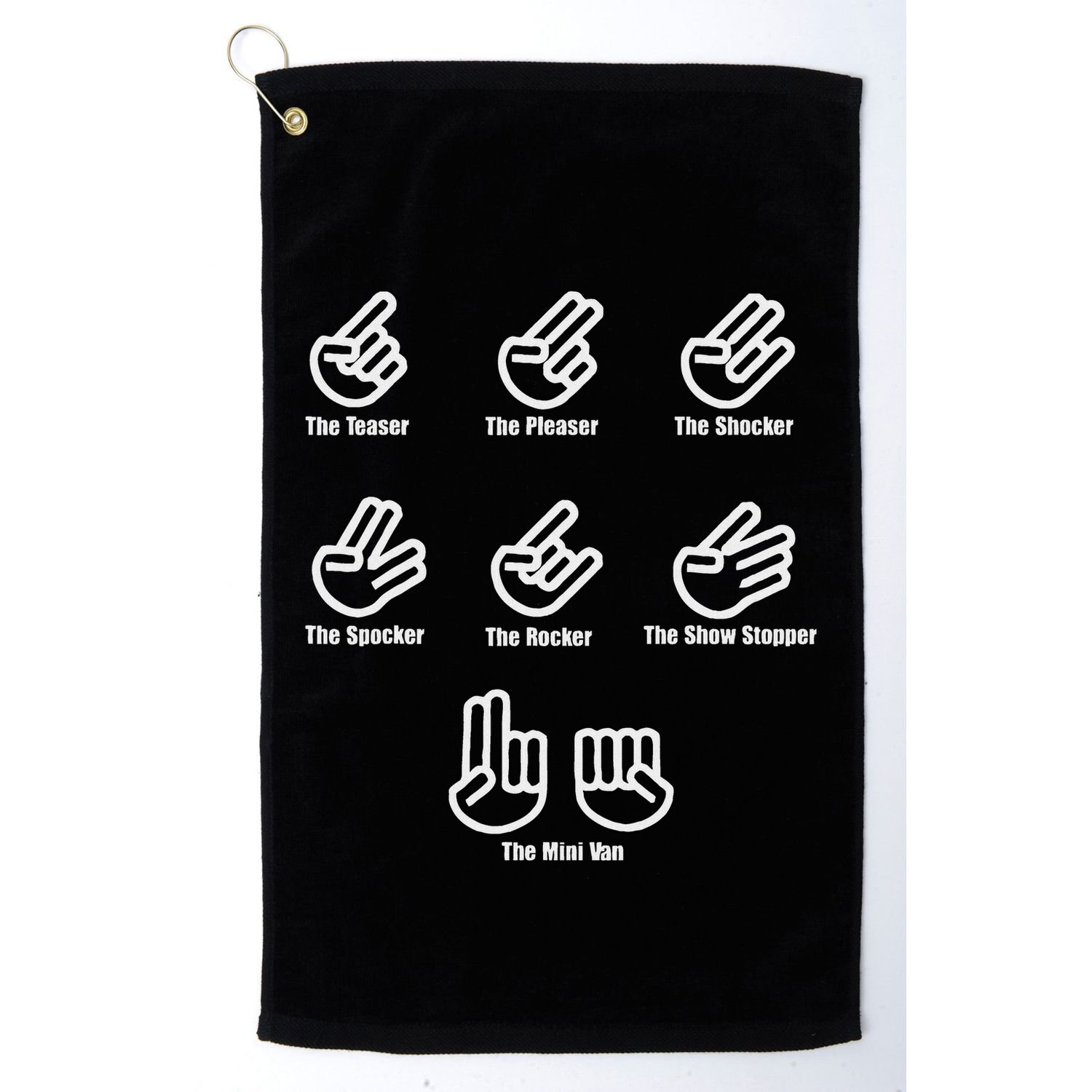 The Teaser The Pleaser The Shocker The Spocker The Rocker Golf Towel