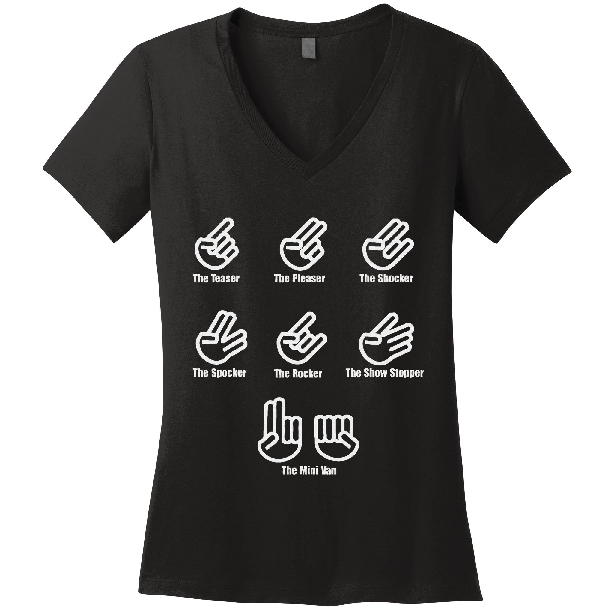 The Teaser The Pleaser The Shocker The Spocker The Rocker Women's V-Neck T-Shirt