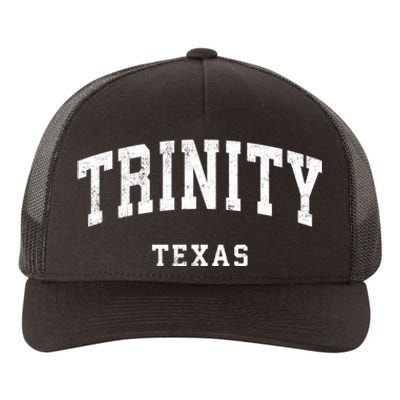 Trinity Texas Tx Vintage Athletic Sports Design Yupoong Adult 5-Panel Trucker Hat