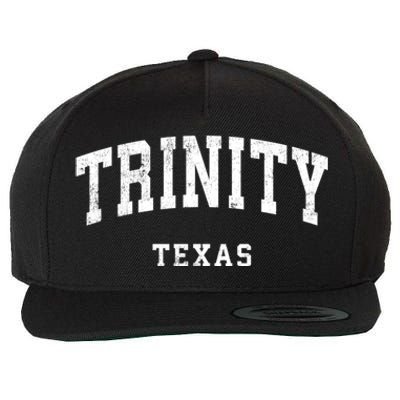 Trinity Texas Tx Vintage Athletic Sports Design Wool Snapback Cap