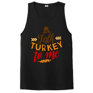 Talk Turkey To Me Funny Thanksgiving Quote Pun Teens Cute Gift PosiCharge Competitor Tank