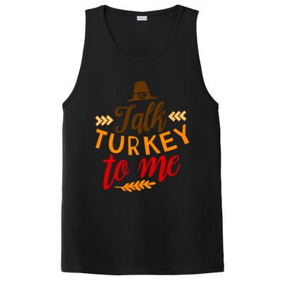 Talk Turkey To Me Funny Thanksgiving Quote Pun Teens Cute Gift PosiCharge Competitor Tank