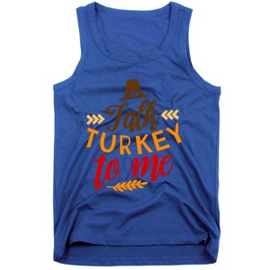 Talk Turkey To Me Funny Thanksgiving Quote Pun Teens Cute Gift Tank Top