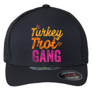 Trot Team Thanksgiving Turkey Pilgrim Running Gift Flexfit Unipanel Trucker Cap