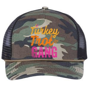 Trot Team Thanksgiving Turkey Pilgrim Running Gift Retro Rope Trucker Hat Cap