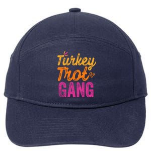 Trot Team Thanksgiving Turkey Pilgrim Running Gift 7-Panel Snapback Hat