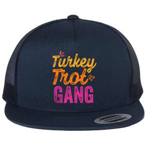 Trot Team Thanksgiving Turkey Pilgrim Running Gift Flat Bill Trucker Hat