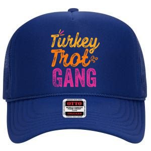 Trot Team Thanksgiving Turkey Pilgrim Running Gift High Crown Mesh Back Trucker Hat