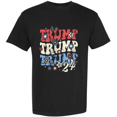 Trump Trump Trump 2024 Retro Groovy Garment-Dyed Heavyweight T-Shirt