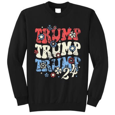 Trump Trump Trump 2024 Retro Groovy Sweatshirt