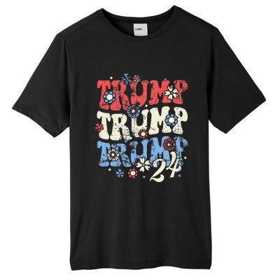 Trump Trump Trump 2024 Retro Groovy Tall Fusion ChromaSoft Performance T-Shirt