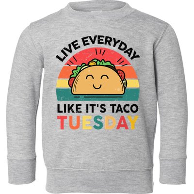 Taco Taco Tuesday Mexican Fiesta Women Boy Funny Toddler Sweatshirt