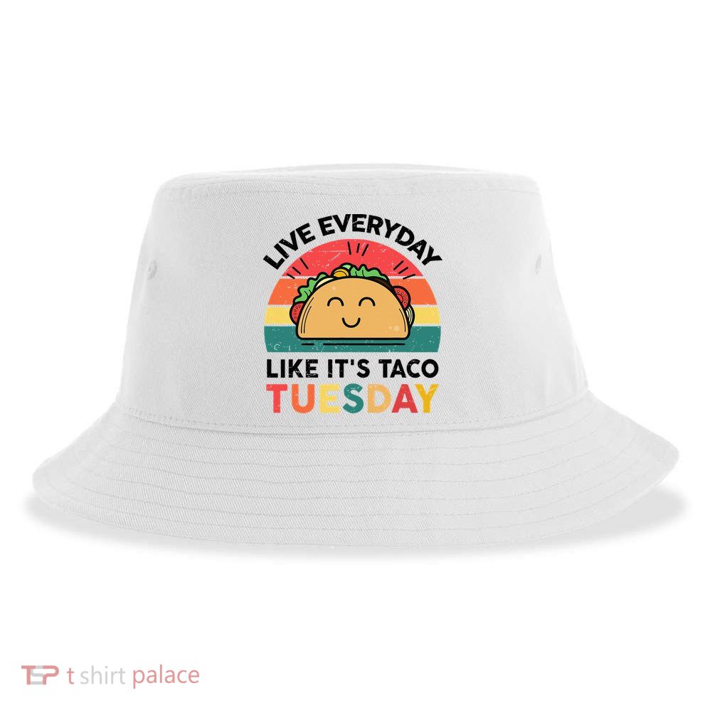 Taco Taco Tuesday Mexican Fiesta Women Boy Funny Sustainable Bucket Hat