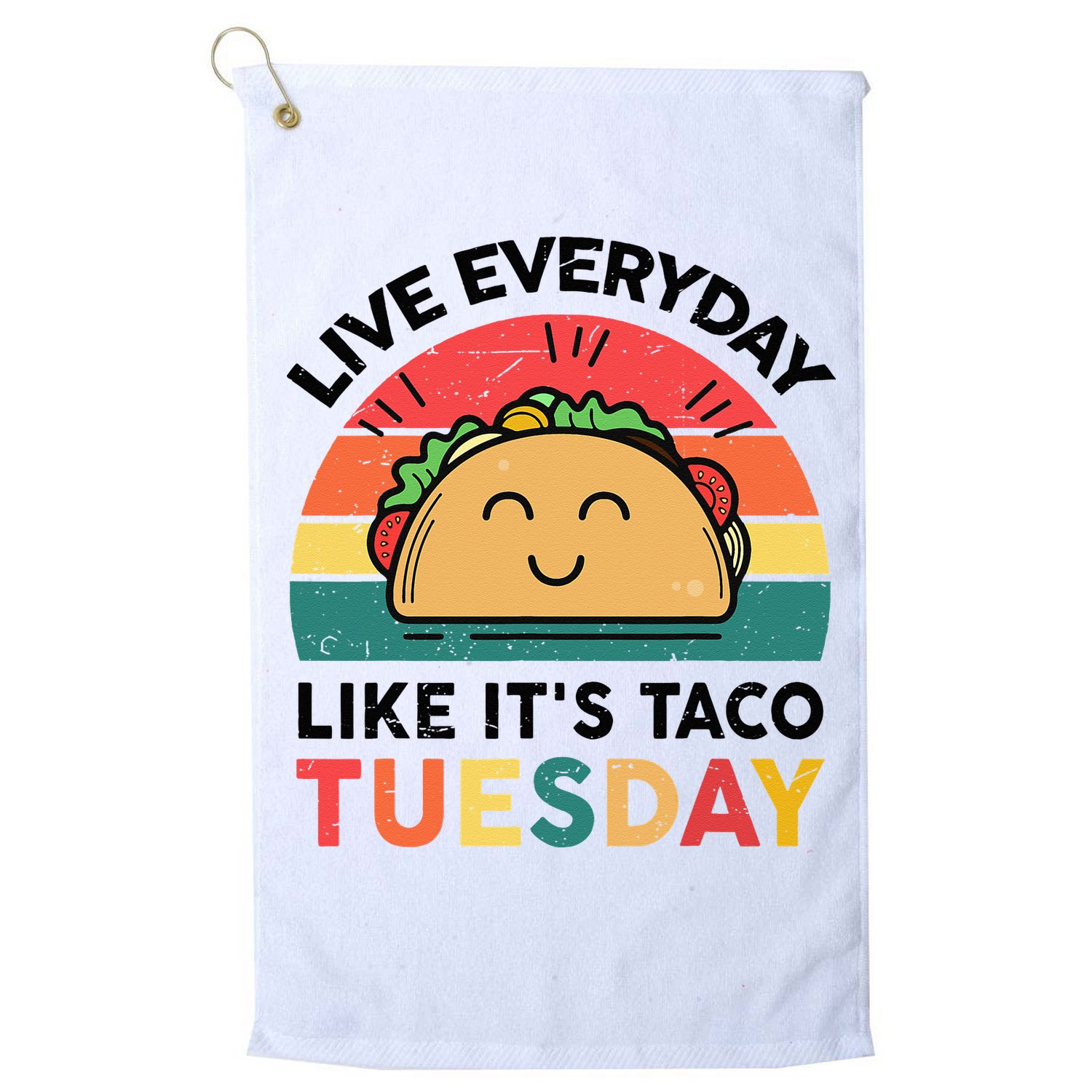 Taco Taco Tuesday Mexican Fiesta Women Boy Funny Golf Towel