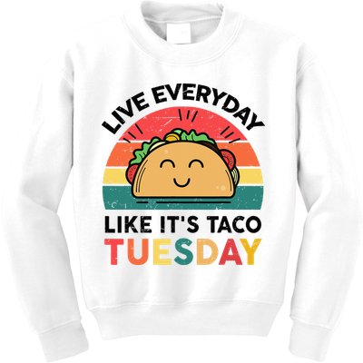 Taco Taco Tuesday Mexican Fiesta Women Boy Funny Kids Sweatshirt