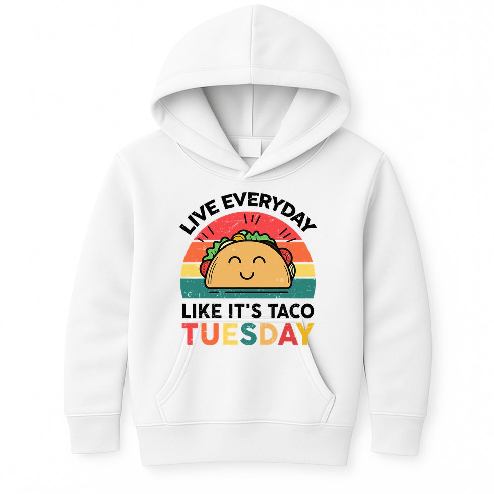 Taco Taco Tuesday Mexican Fiesta Women Boy Funny Kids Hoodie