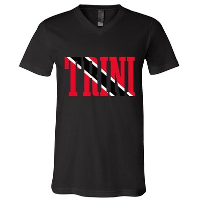 Trinidad & Tobago Trini Trinidadian Flag Pride V-Neck T-Shirt