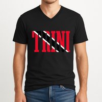 Trinidad & Tobago Trini Trinidadian Flag Pride V-Neck T-Shirt