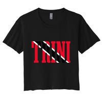 Trinidad & Tobago Trini Trinidadian Flag Pride Women's Crop Top Tee