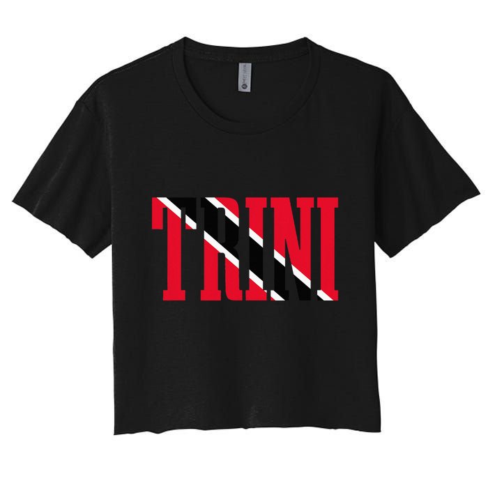 Trinidad & Tobago Trini Trinidadian Flag Pride Women's Crop Top Tee