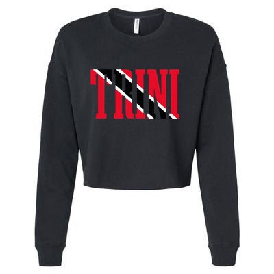 Trinidad & Tobago Trini Trinidadian Flag Pride Cropped Pullover Crew