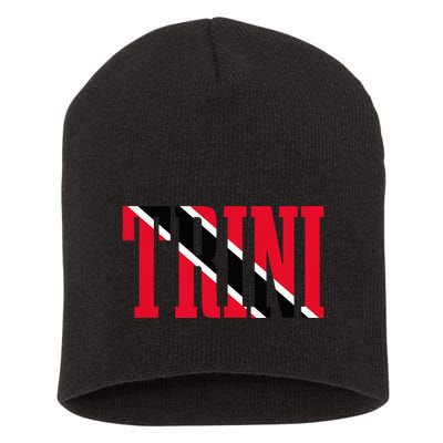 Trinidad & Tobago Trini Trinidadian Flag Pride Short Acrylic Beanie