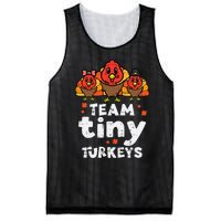 Team Tiny Turkeys Cute Thanksgiving Day Nicu Nurse Teacher Mesh Reversible Basketball Jersey Tank