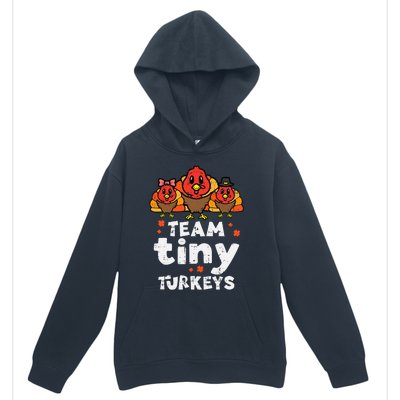 Team Tiny Turkeys Cute Thanksgiving Day Nicu Nurse Teacher Urban Pullover Hoodie