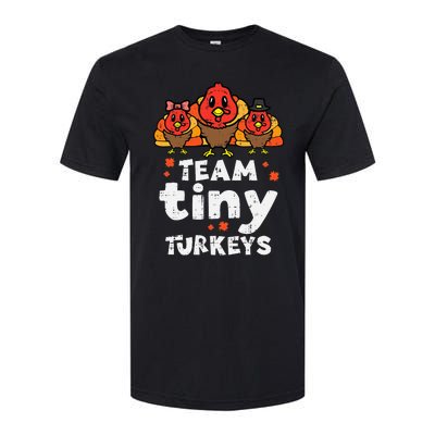 Team Tiny Turkeys Cute Thanksgiving Day Nicu Nurse Teacher Softstyle CVC T-Shirt