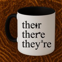 There Their They're Funny Grammar Mug