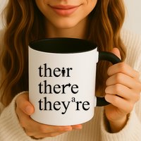 There Their They're Funny Grammar Mug