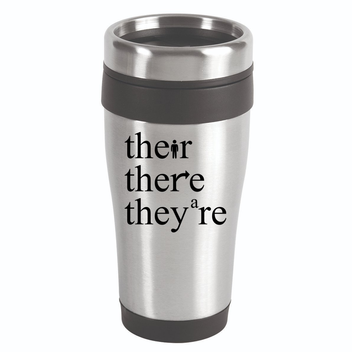 There Their They're Funny Grammar 16oz Travel Tumbler