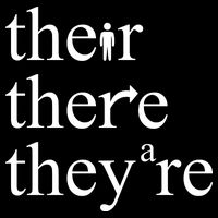 There Their They're Funny Grammar Cropped Pullover Crew