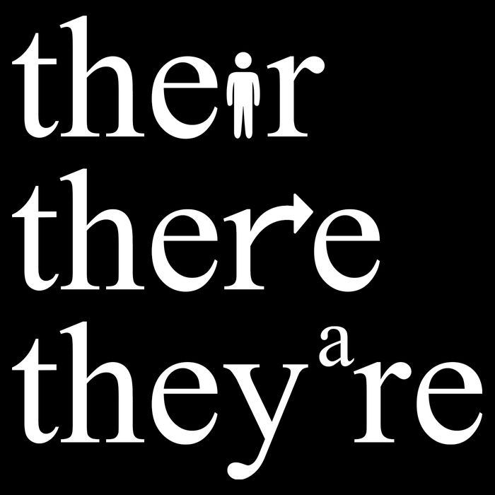 There Their They're Funny Grammar Cropped Pullover Crew