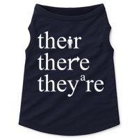 There Their They're Funny Grammar Doggie Tank