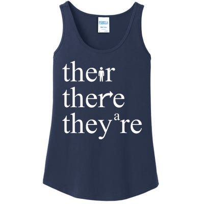 There Their They're Funny Grammar Ladies Essential Tank