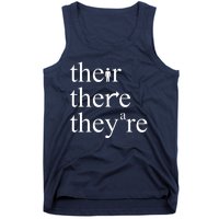 There Their They're Funny Grammar Tank Top