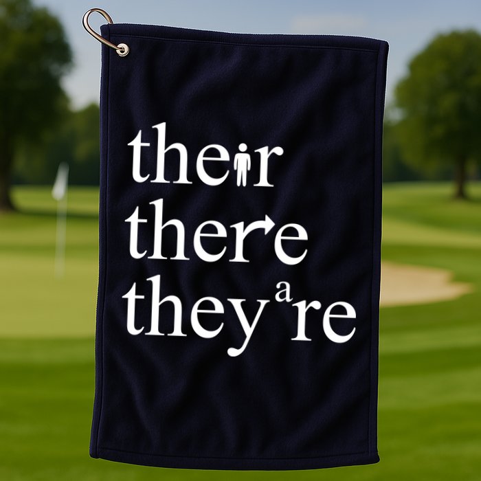 There Their They're Funny Grammar Golf Towel